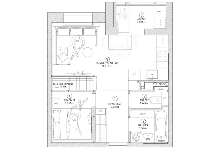 Продажа, 2 к. квартира, Сабурово, Заречная, д. 5