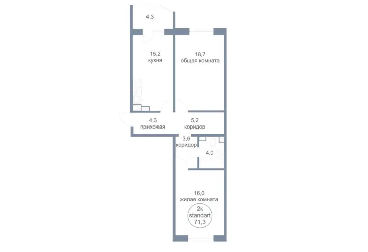 Продажа, 2 к. квартира, деревня Голубое, Тверецкий проезд , д. 16, к. 2