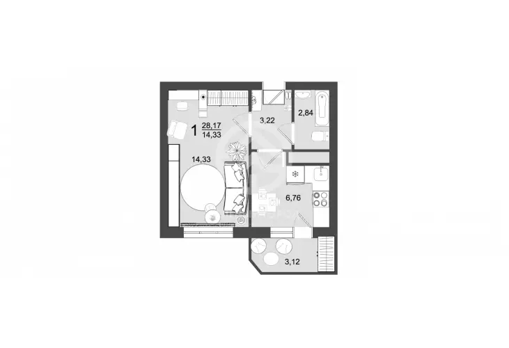 Продажа, 1 к. квартира, Клин, Майданово, д. 4, к. 2