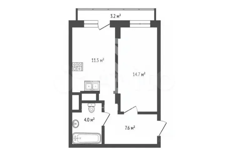 Продажа, 1 к. квартира, Брехово, к. 16