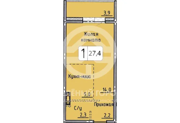Продажа, студия, деревня Голубое, Трехсвятская, д. 6