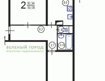 Продажа, 2к. квартира 10.8 млн. руб.