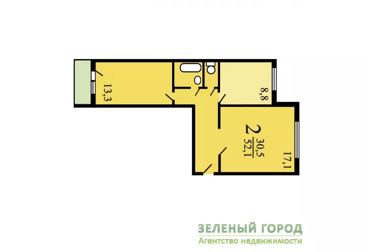 Аренда, 2 к. квартира, Зеленоград, д. 1420