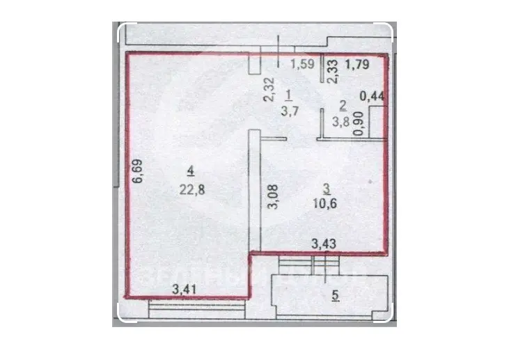 Продажа, 1 к. квартира, рабочий поселок Андреевка, Староандреевская, д. 43, к. 1