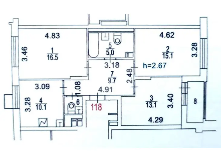 Продажа, 3 к. квартира, Зеленоград, Заводская, д. 14, к. 2