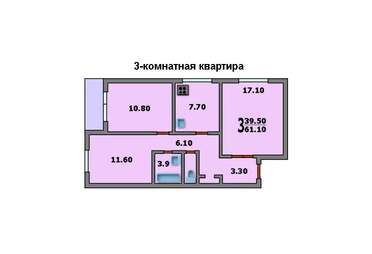 Продажа, 3 к. квартира, Зеленоград, к. 1429