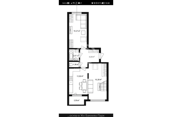 Продажа, 2 к. квартира, Бакеево, к. 4