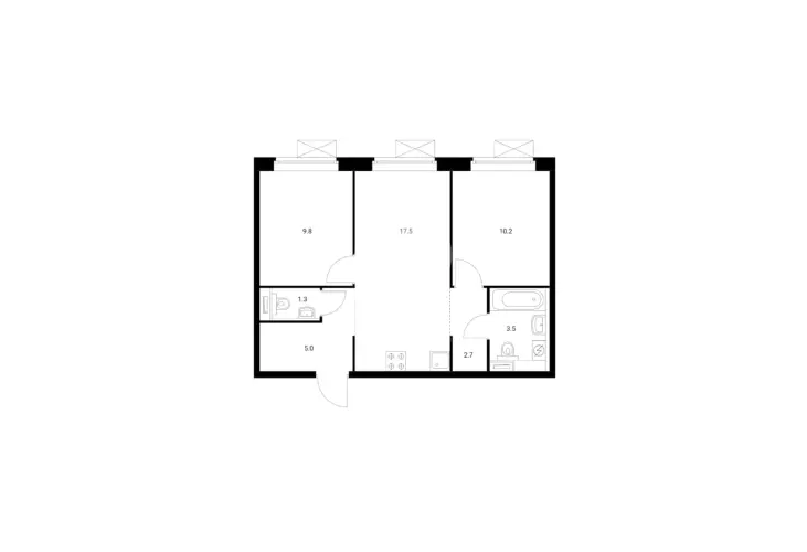 Аренда, 2 к. квартира, Зеленоград, Георгиевский проспект, д. 27, к. 2